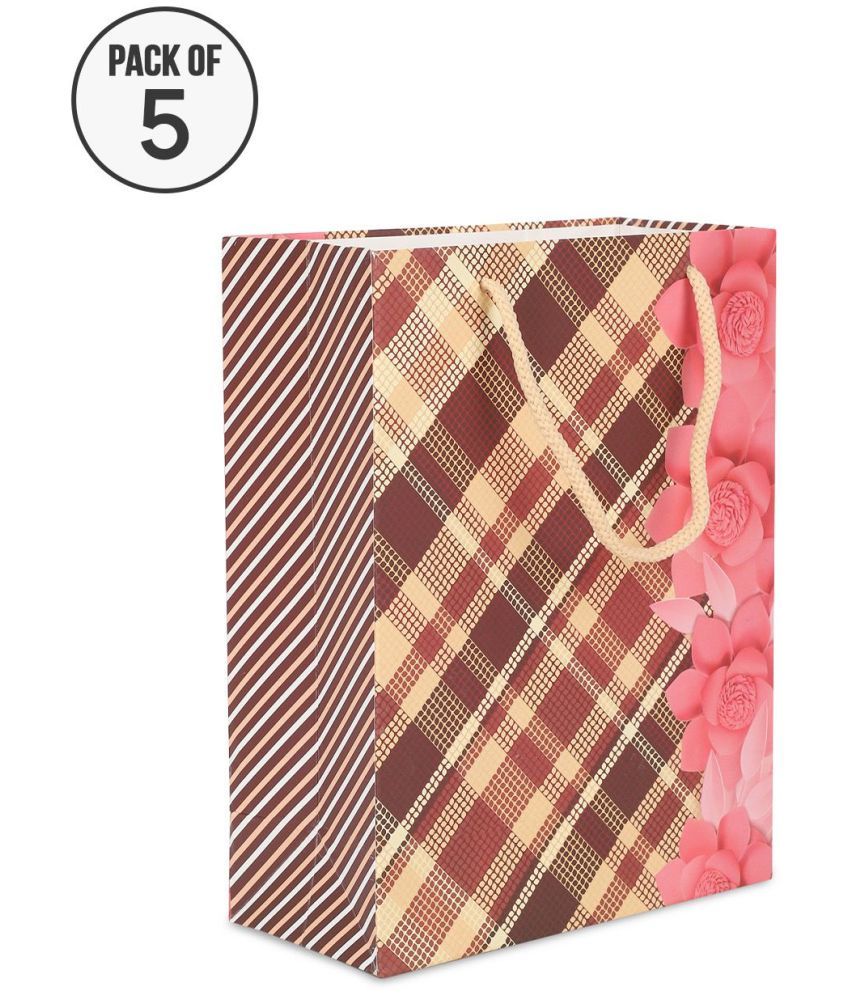     			Style Smith - Assorted Paper Shopping Bag Pack of 5