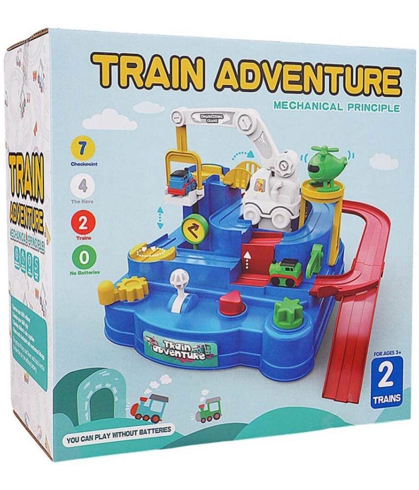     			Train Adventure Toy, City Rescue Preschool Toy, Race Tracks for Boys, Parent-Child Interactive Kids Race Train Track Playsets (Train Adventure)
