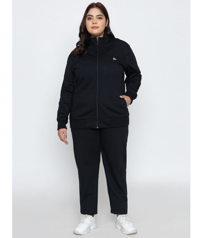     			YHA Black Fleece Solid Tracksuit - Pack of 1