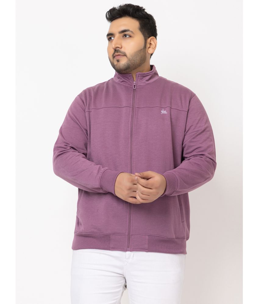     			YHA Fleece Men's Casual Jacket - Mauve ( Pack of 1 )