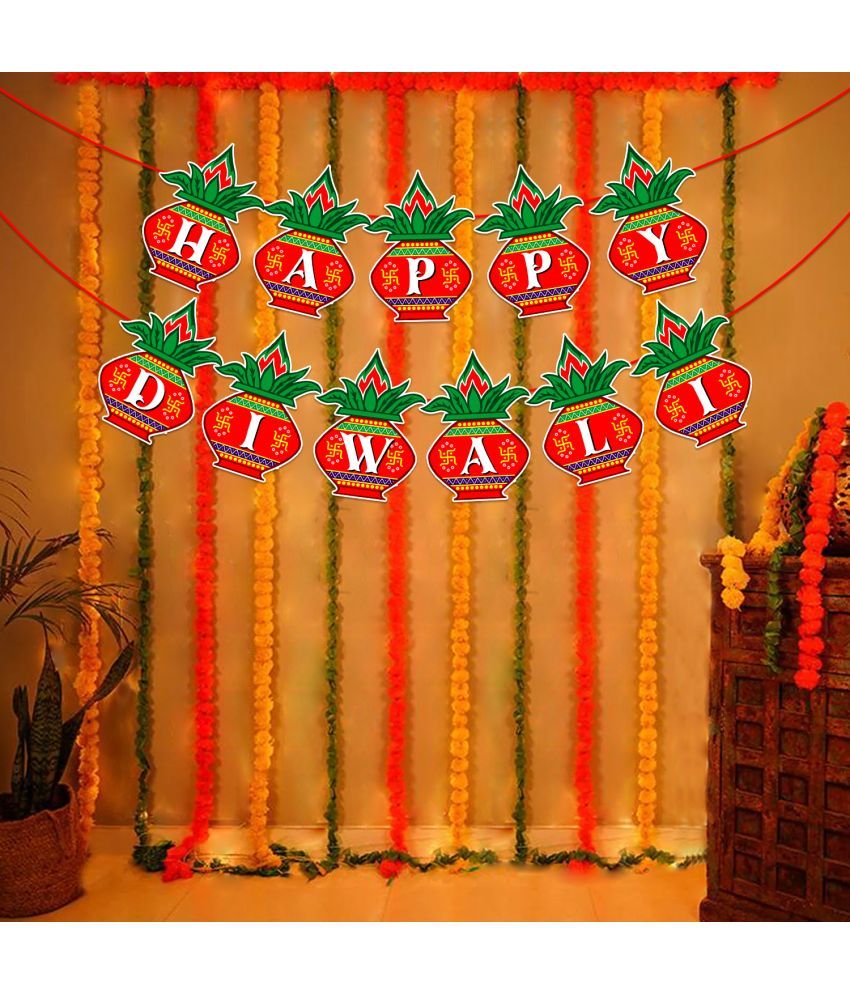     			Zyozi Happy Diwali Banner/Happy Diwali Banner Decoration/Diwali Banner - Diwali Decoration Items For Home Decorations, Diwali Festival Of Lights