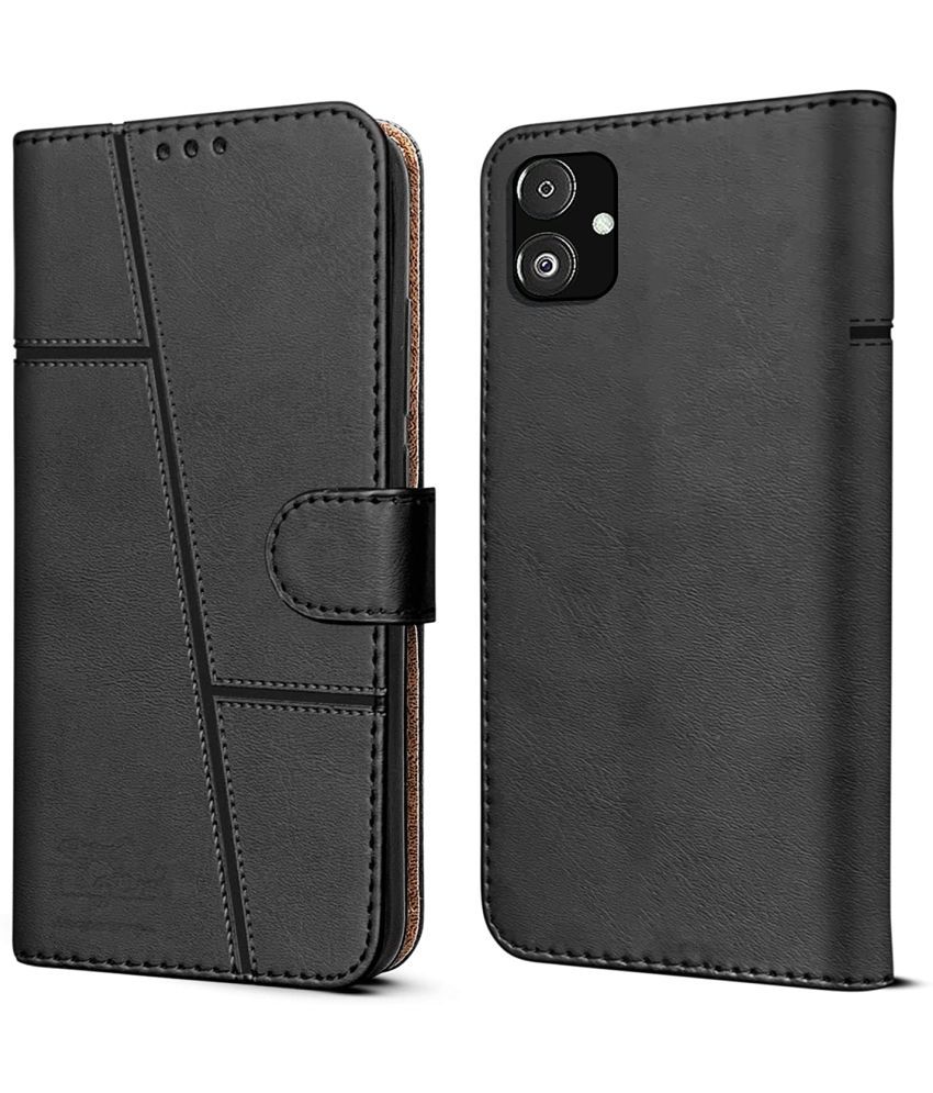     			NBOX - Black Flip Cover Artificial Leather Compatible For Samsung Galaxy F14 5G ( Pack of 1 )