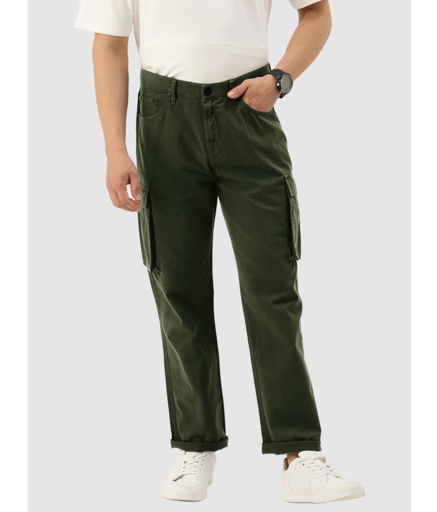     			Bene Kleed Loose Flat Men's Cargos - Green ( Pack of 1 )