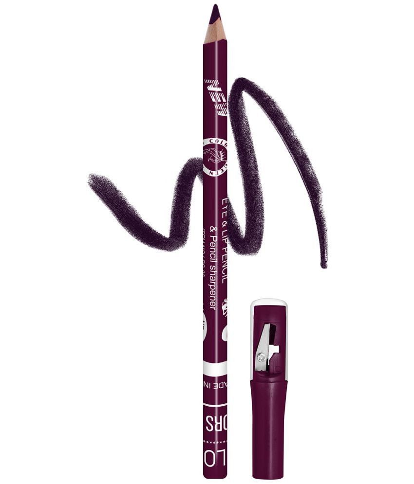     			Colors Queen Eye & Lip Liner Pencil Matte Finish, Rich Color Sharpenable Pencil Purple (Shade - 16)