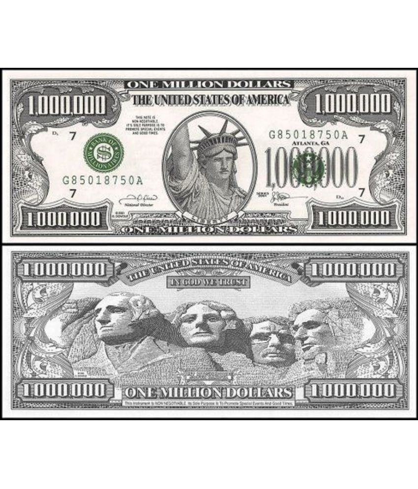     			Extremely Rare USA One Million Dollars Novelty / Fantasy Note in Gem UNC