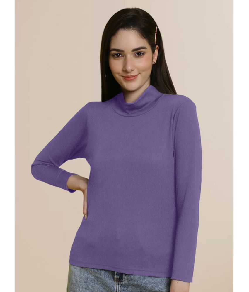     			Fabflee - Purple Polyester Women's Regular Top ( Pack of 1 )
