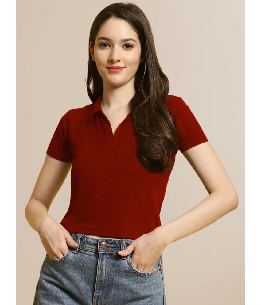     			Fabflee - Red Polyester Women's Crop Top ( Pack of 1 )