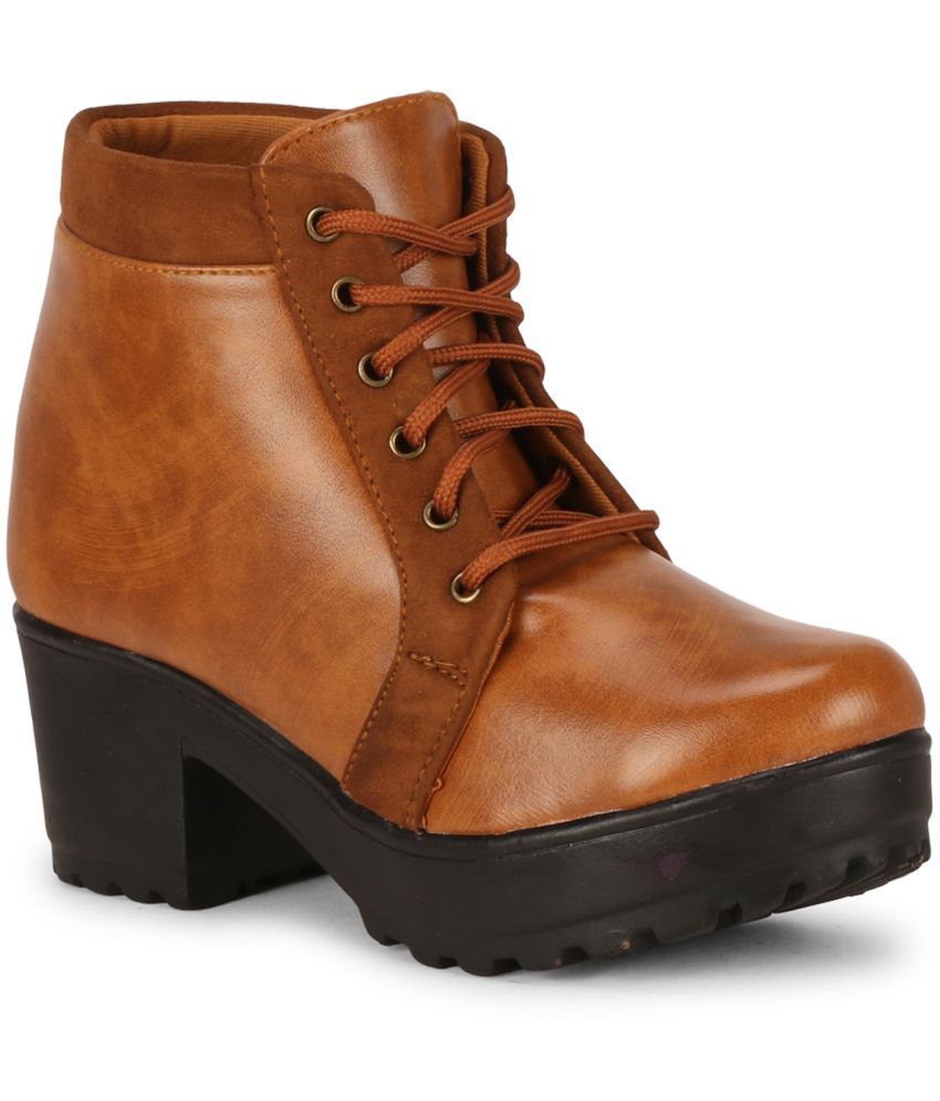     			Ishransh - Brown Women's Ankle Length Boots