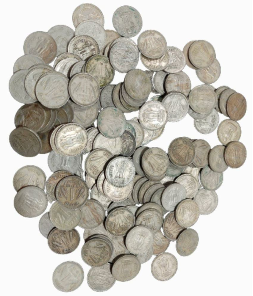    			One Ruppes dabbu coin old Big size Mix Dates (25 pcs lott)