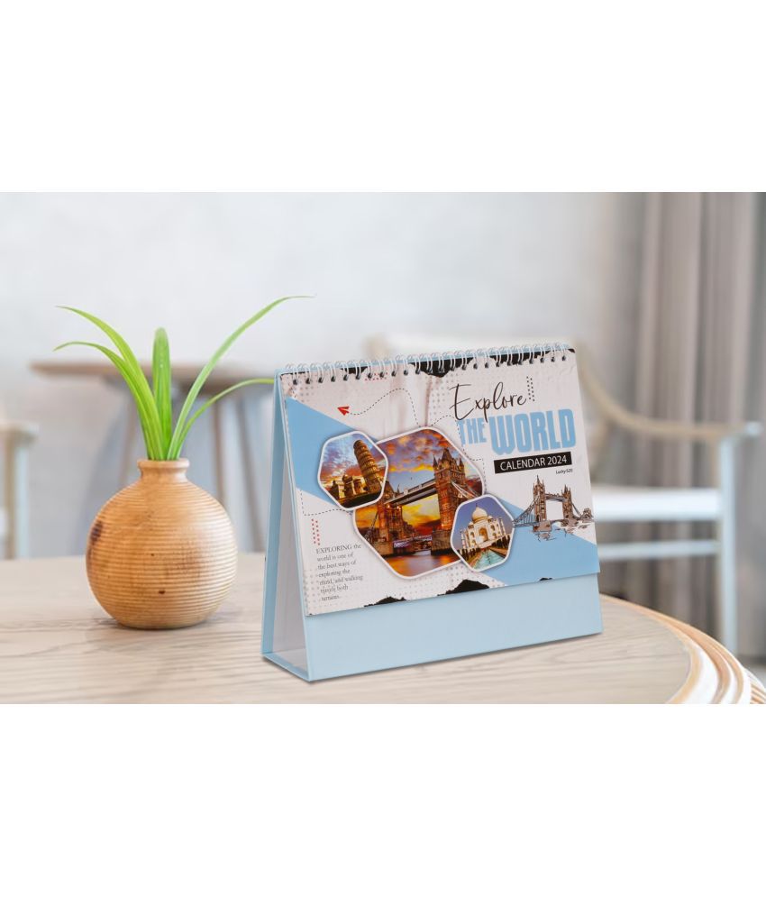     			Toss EXPLORE THE WORLD TABLE CALENDER 2024 (Multicolor, WORLD)