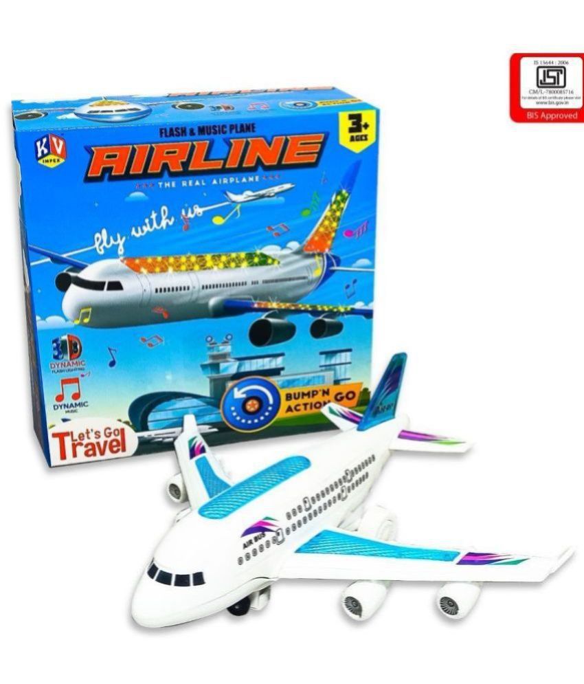     			Suntap Battery Operated Aeroplane Toy for Kids with Light and Sound - Assorted