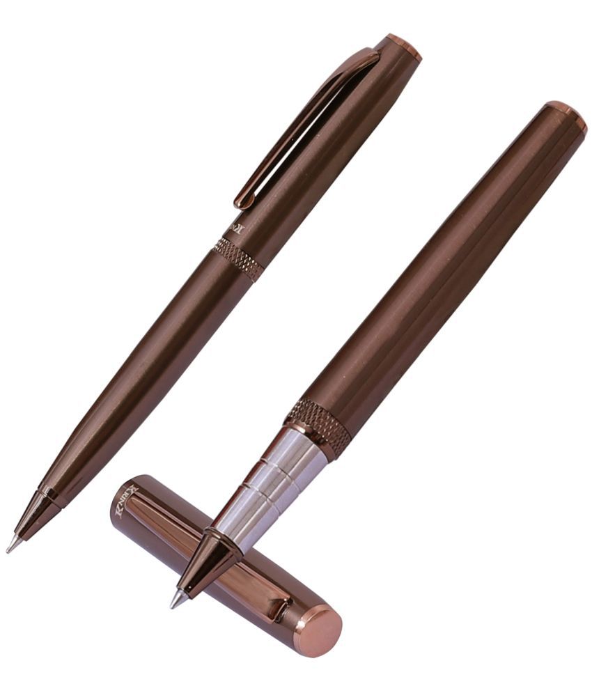     			krink COM_R050_B244 combo Ball Pen & Roller pen set metallic body and Magnetic Cap Auto Closing gift pen set