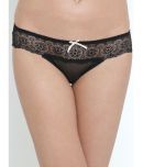 PrettyCat Lace Embroidered Women's Bikini ( Black )