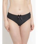 PrettyCat Polyester Printed Women's Bikini ( Black )