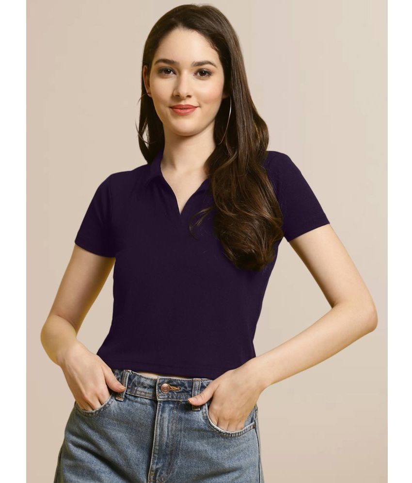     			Fabflee - Purple Polyester Women's Regular Top ( Pack of 1 )