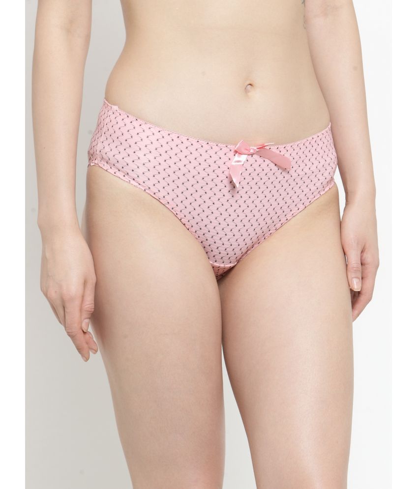     			PrettyCat - Pink Polyester Printed Women's Bikini ( Pack of 1 )