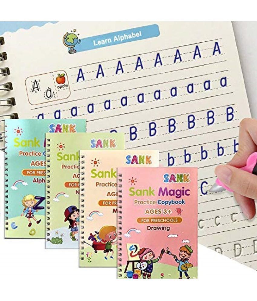     			Sank Magic Practice CopybookSank Magic Practice Copybook(4 Books + 10 Refills + 1 Pen + 1 Grip)