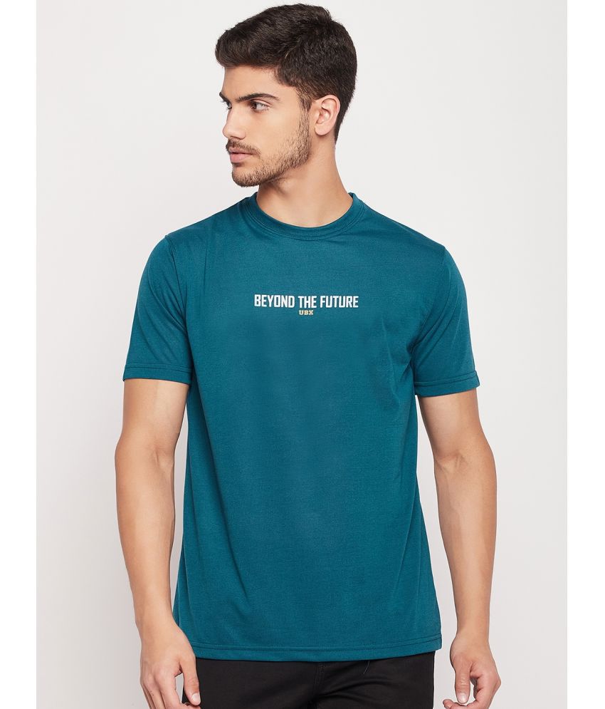     			UBX Cotton Regular Fit Printed Half Sleeves Men's T-Shirt - Teal ( Pack of 1 )