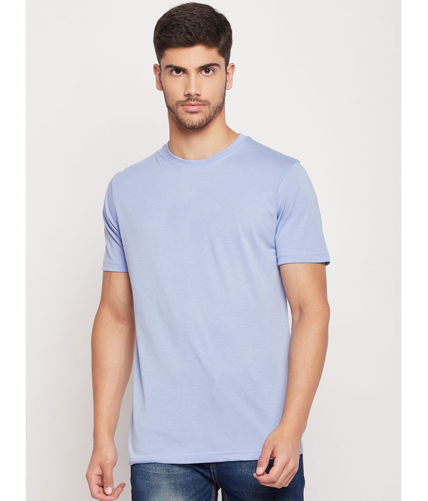     			UNIBERRY Cotton Regular Fit Solid Half Sleeves Men's T-Shirt - Aqua Blue ( Pack of 1 )