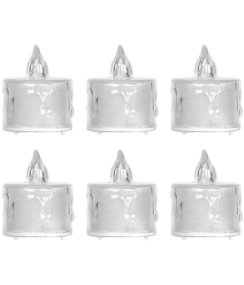     			Green Tales - Off White LED Tea Light Candle 5 cm ( Pack of 6 )