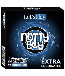 NottyBoy Extra Lubricated Condoms for Men - 3 Units