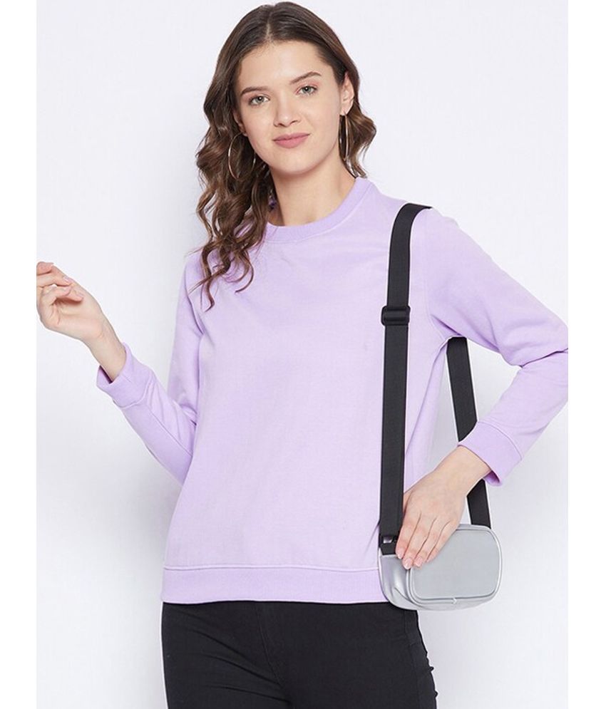     			BISHOP COTTON Fleece Women's Non Hooded Sweatshirt ( Purple )