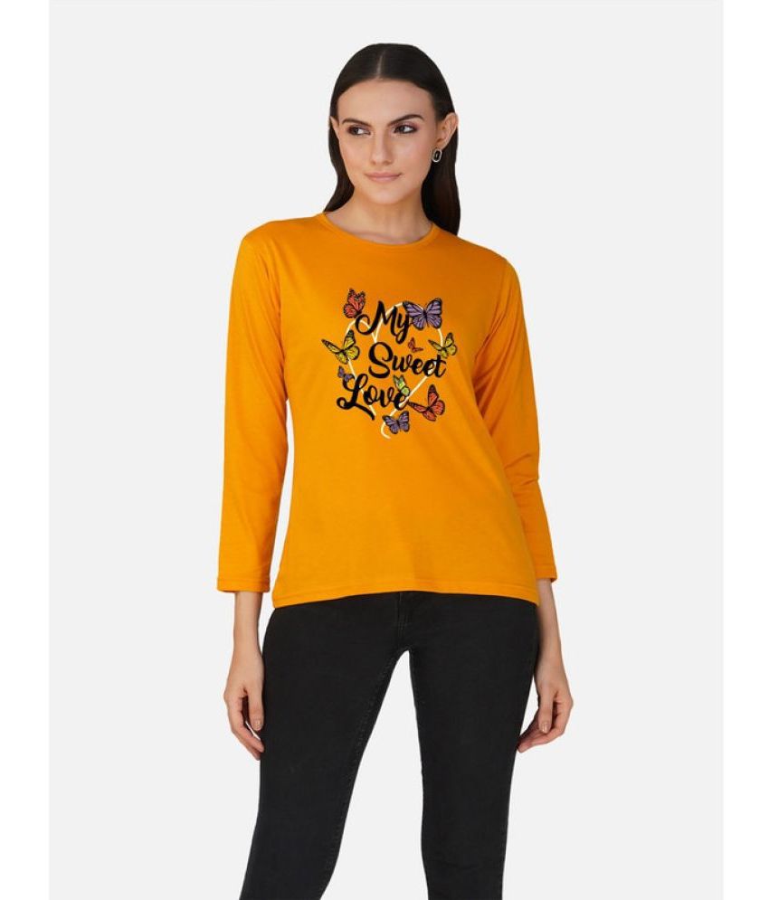     			CHOZI - Yellow Cotton Regular Fit Women's T-Shirt ( Pack of 1 )