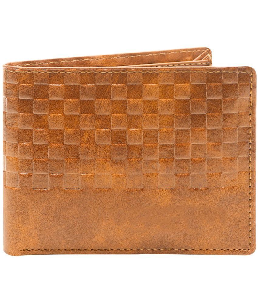     			GEEO - Orange Faux Leather Men's Two Fold Wallet ( Pack of 1 )