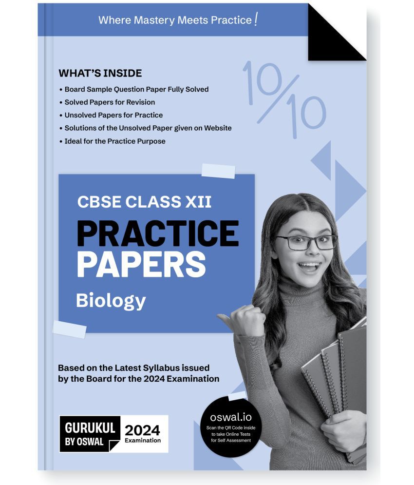     			Gurukul Biology Practice Papers for CBSE Class 12 Board Exam 2024 : Fully Solved New SQP Pattern March 2023, Sample Papers, Unsolved Papers, Latest Bo