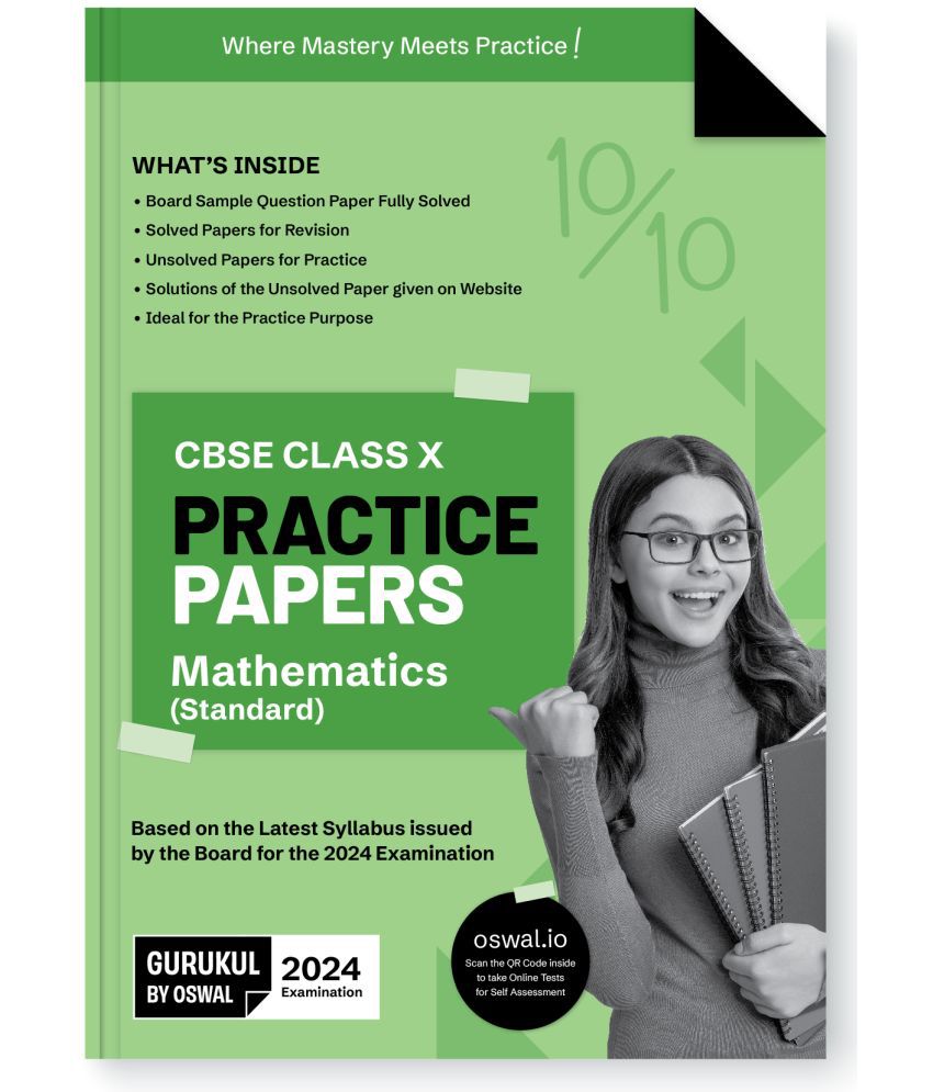     			Gurukul Maths Practice Papers for CBSE Class 10 Board Exam 2024 : Fully Solved New SQP Pattern March 2023, Sample Papers, Unsolved Papers, Latest Boar