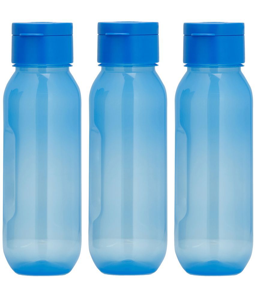     			HOMETALES Claro Mini Blue Water Bottle 500 ML mL ( Set of 3 )