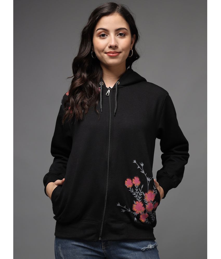     			eWools.in Cotton Blend Women's Hooded Sweatshirt ( Black )