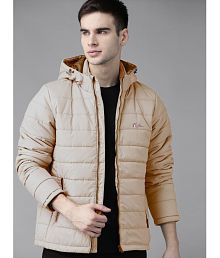 MXN Polyester Men's Quilted &amp; Bomber Jacket - Beige ( Pack of 1 )