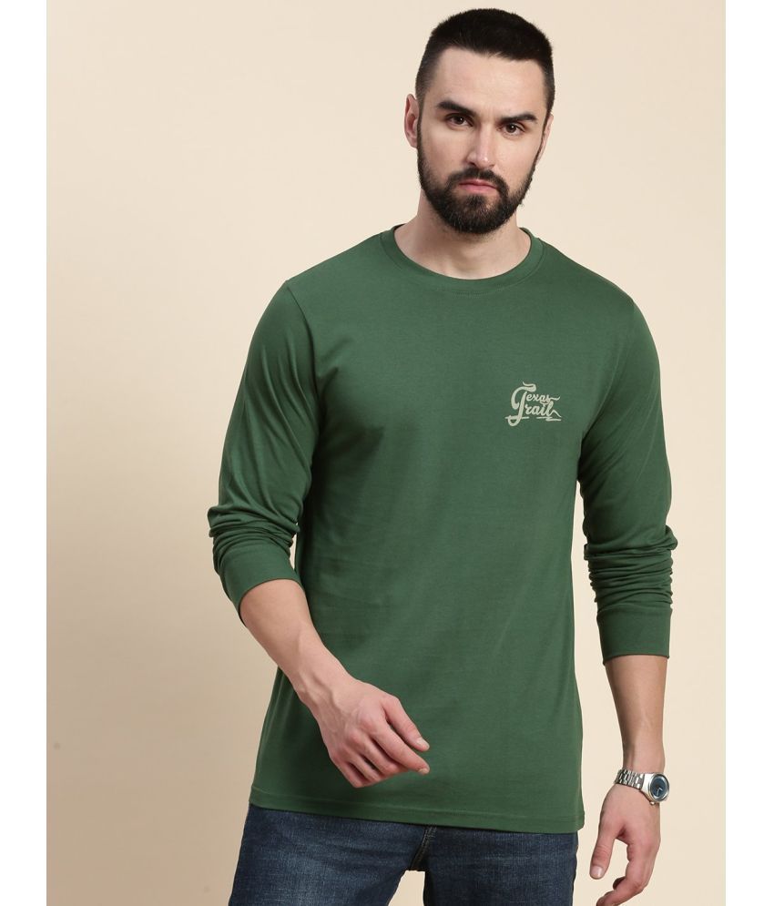     			Dillinger 100% Cotton Regular Fit Printed Full Sleeves Men's T-Shirt - Green ( Pack of 1 )