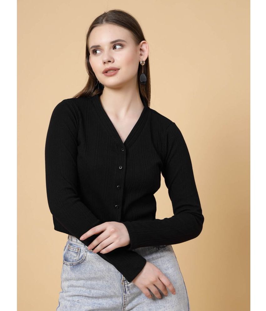     			Rigo - Black Cotton Women's Shirt Style Top ( Pack of 1 )