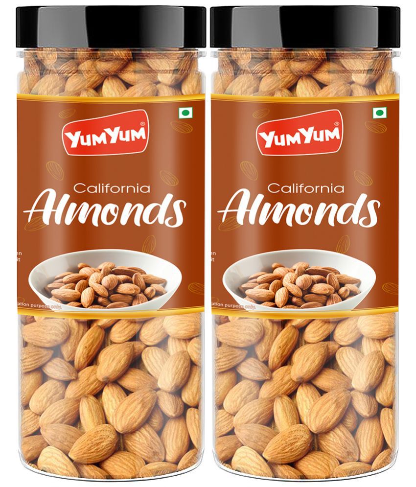     			YUM YUM Premium California Almond Badam 300 g (Pack of 2 -150 g Each)