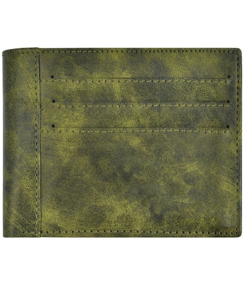     			GEEO - Green Faux Leather Men's Two Fold Wallet ( Pack of 1 )