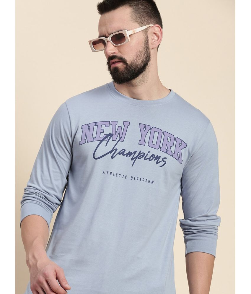     			Dillinger 100% Cotton Regular Fit Printed Full Sleeves Men's T-Shirt - Purple ( Pack of 1 )