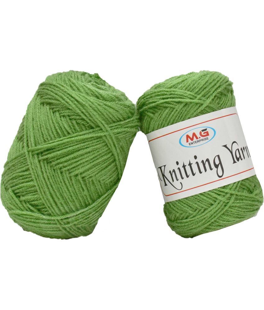     			100% Acrylic Wool  Apple Green 200 gms - Art-AIH