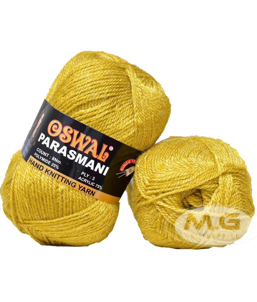     			3 Ply Knitting  Yarn Wool,  Mustard 600 gm  Best Used with Knitting Needles, Crochet Needles  Wool Yarn for Knitting. By  SM-W SM-X SM-YC