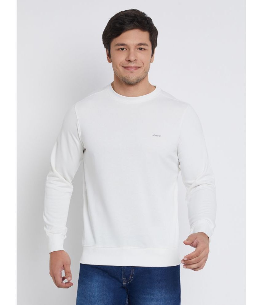     			98 Degree North Cotton Blend Round Neck Men's Sweatshirt - White ( Pack of 1 )