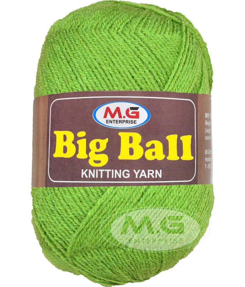     			BIG BALL Apple Green 200 gm Ball Hand knitting wool -H Art-AJB