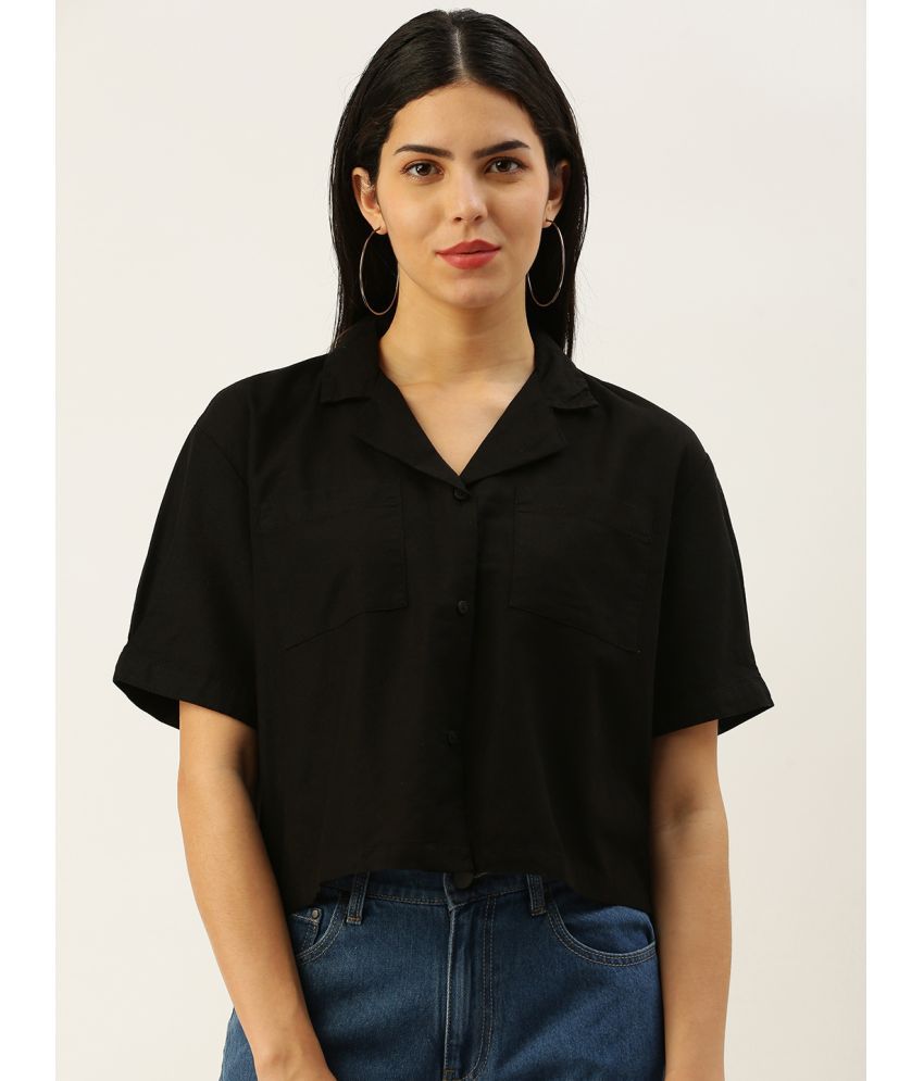     			Bene Kleed Black Cotton Blend Women's Shirt Style Top ( Pack of 1 )