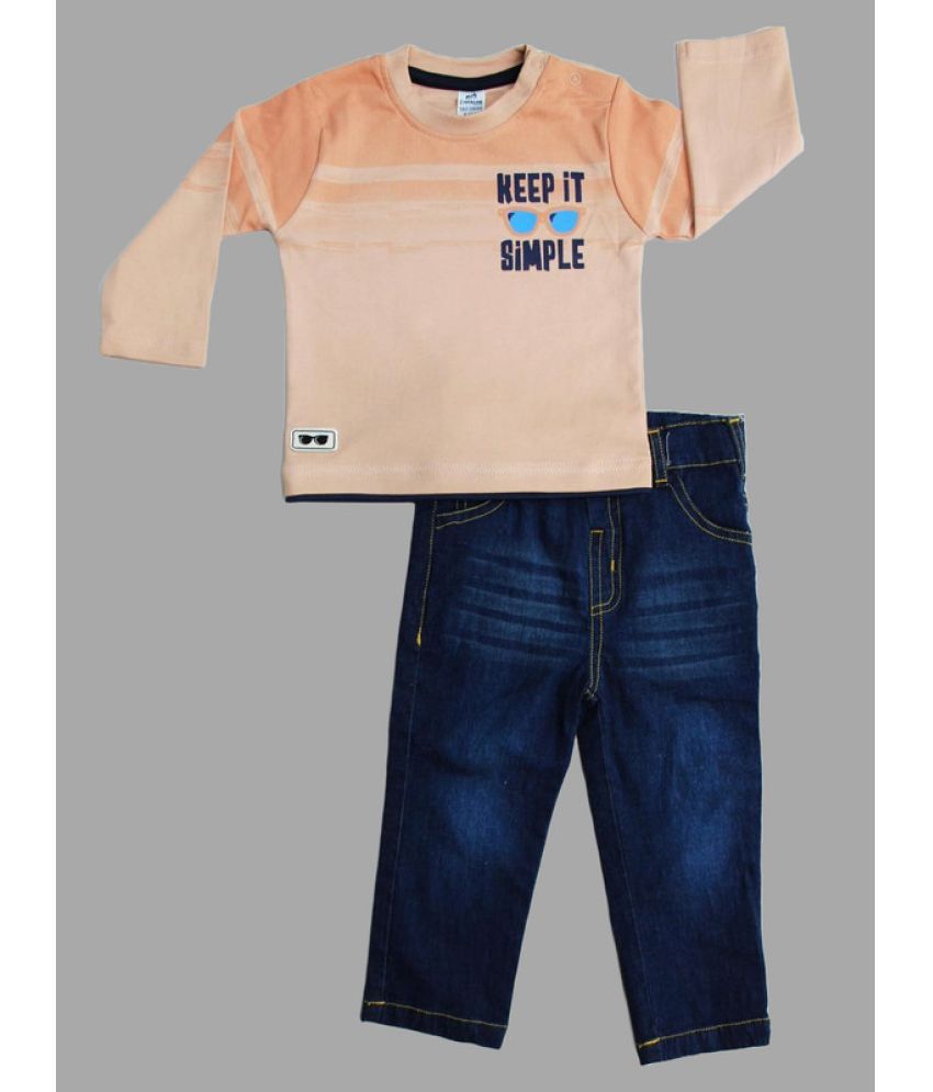     			Dollar Multi Cotton Blend Baby Boy T-Shirt & Trouser ( Pack of 1 )