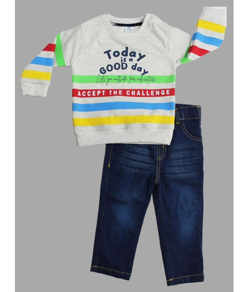     			Dollar Multicolor Cotton Blend Boys T-Shirt & Jeans ( Pack of 1 )