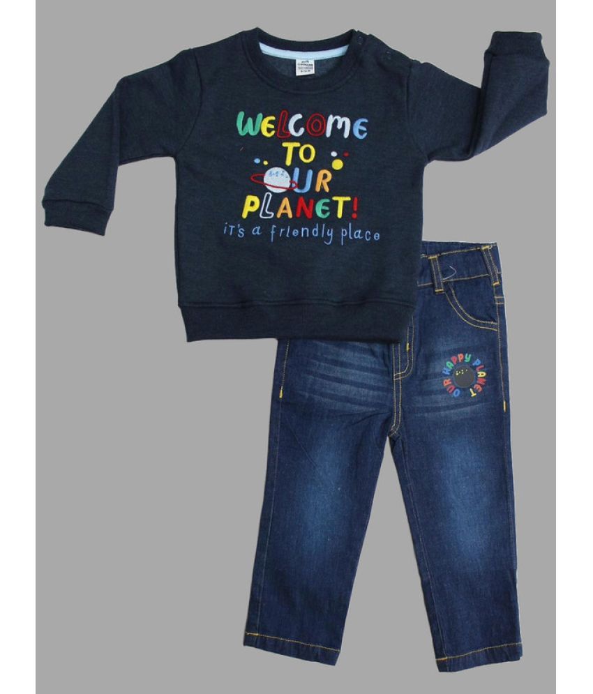     			Dollar Multicolor Cotton Blend Boys T-Shirt & Jeans ( Pack of 1 )