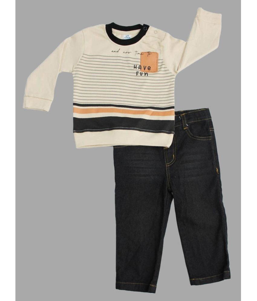     			Dollar Multicolor Cotton Blend Boys T-Shirt & Jeans ( Pack of 1 )