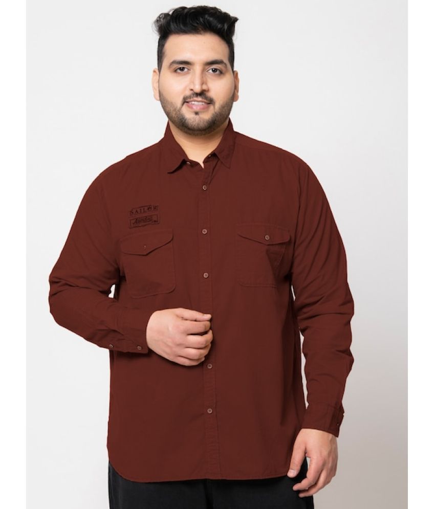     			IVOC 100% Cotton Regular Fit Solids Full Sleeves Men's Casual Shirt - Rust ( Pack of 1 )