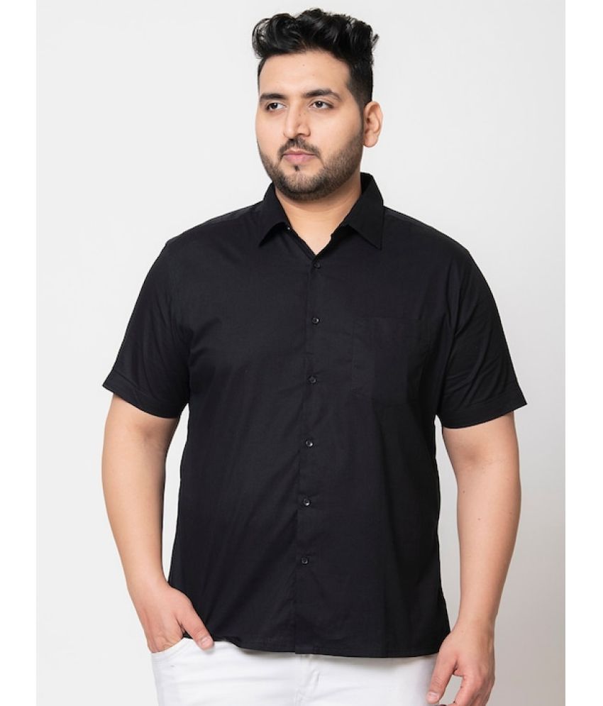     			IVOC 100% Cotton Regular Fit Solids Half Sleeves Men's Casual Shirt - Black ( Pack of 1 )