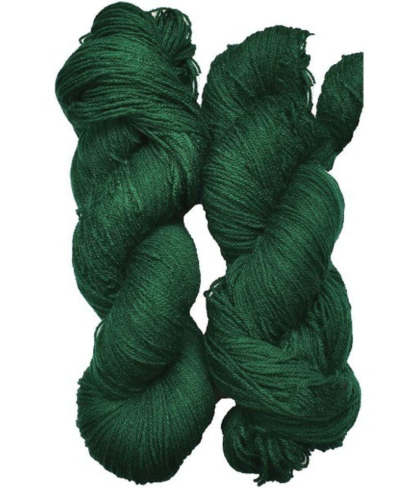     			Knitting Yarn 3 ply Wool, Leaf Green 200 gm Best Used with Knitting Needles, Crochet Needles Wool Yarn for Knitting